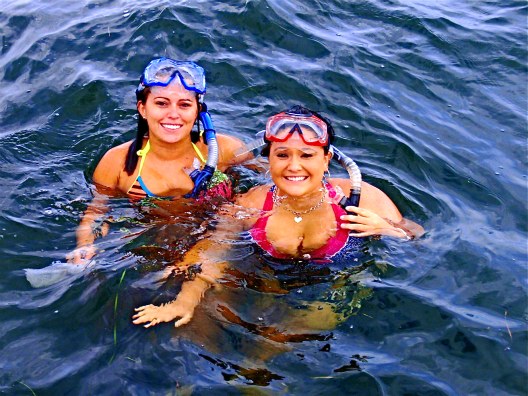 Scalloping in florida with melissa and shannon getting ready to start their search for scallops at our first spot